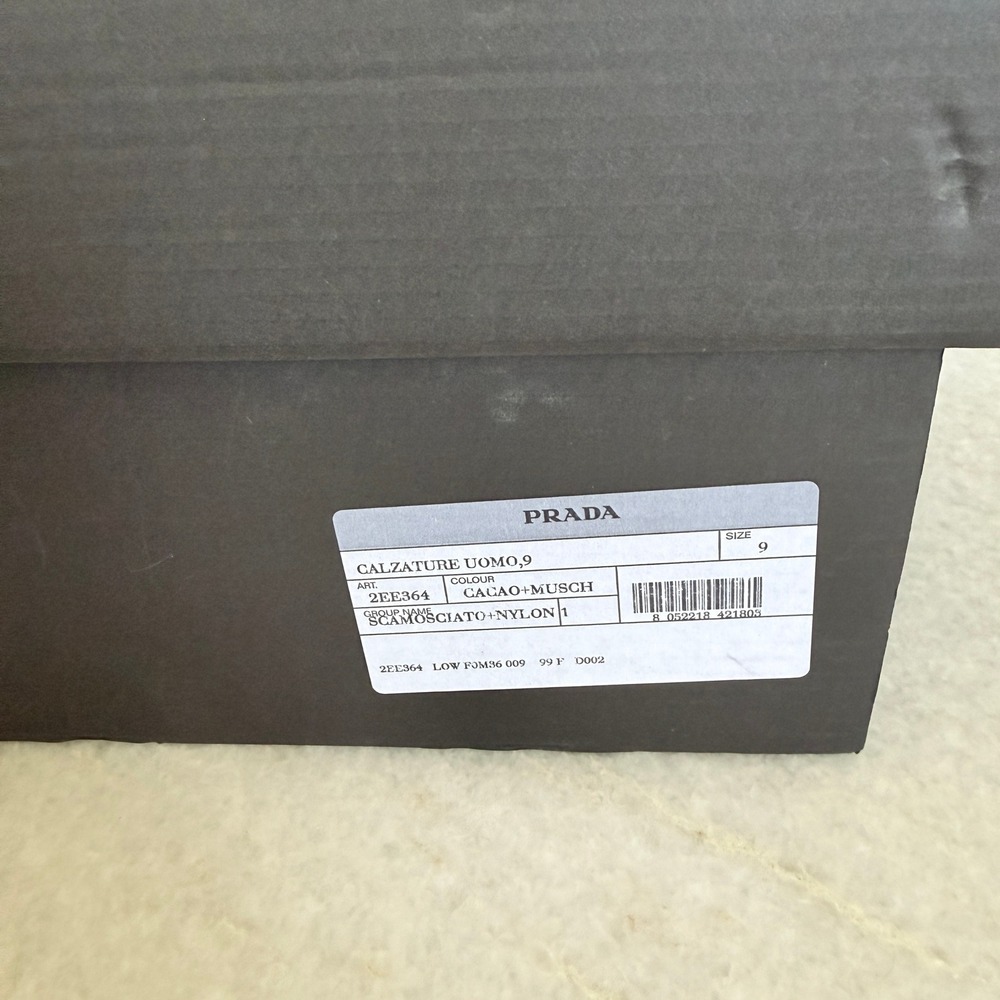 Prada Milano 2EE364 Men Brown/Green Suede Fabric Downtown Sneakers shoes UK 9 - Picture 15 of 16